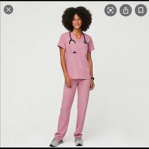 Chalk Pink FIGS scrub set